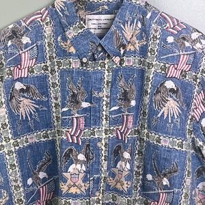Reyn Spooner Deitrich Varez Hawaiian State Flags Eagle Blue Special XXL 2008